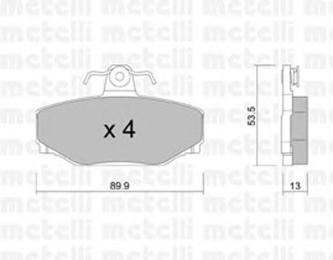 Колодки тормозные дисковые METELLI 22-0131-0