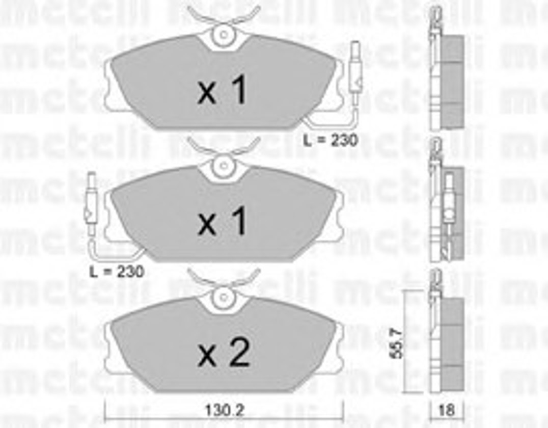 Колодки тормозные дисковые METELLI 22-0142-1