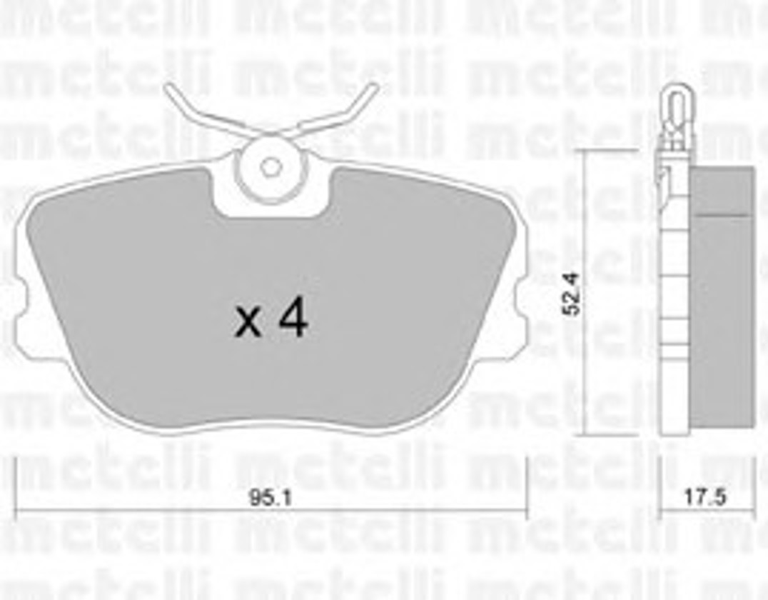 Комплект тормозных колодок дисковый тормоз METELLI 22-0150-0