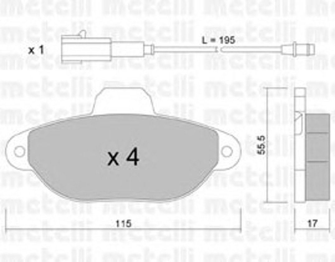 Колодки тормозные дисковые METELLI 22-0159-2