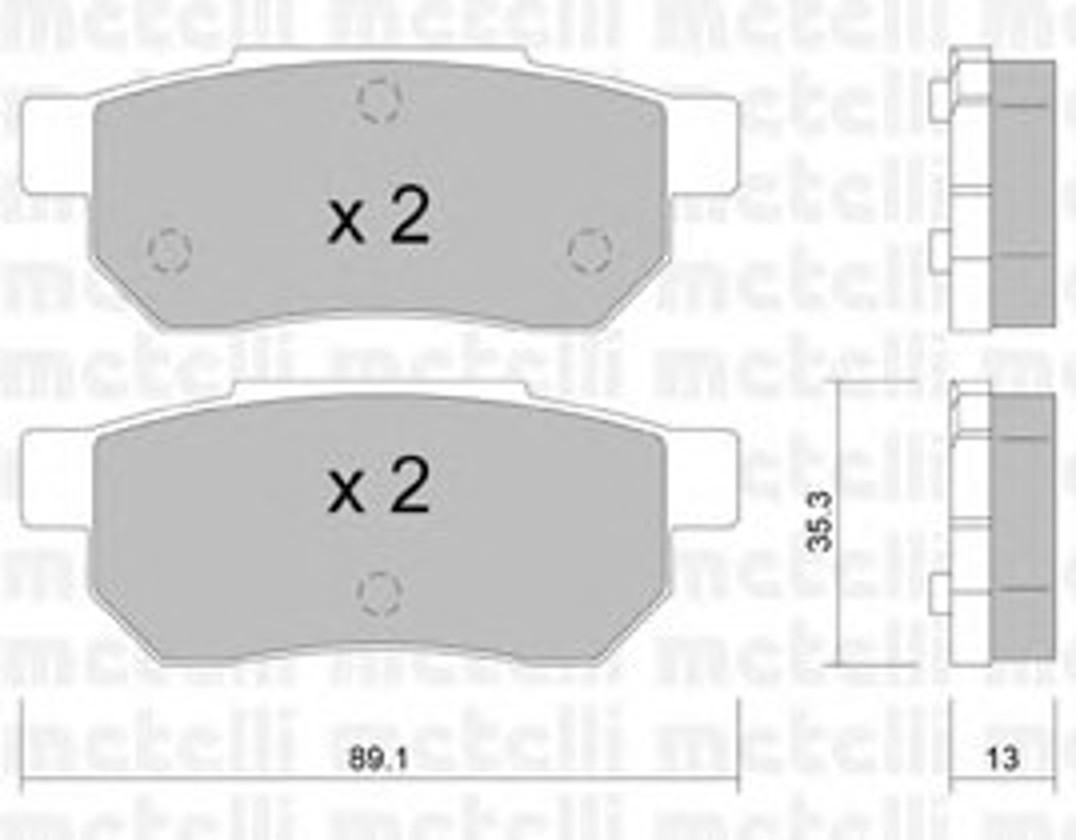 22-0170-0 METELLI Колодки тормозные дисковые