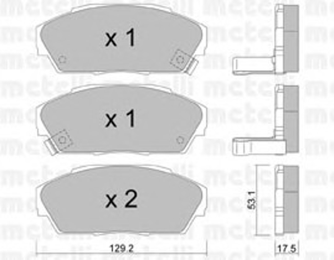 Комплект тормозных колодок дисковый тормоз METELLI 22-0171-0