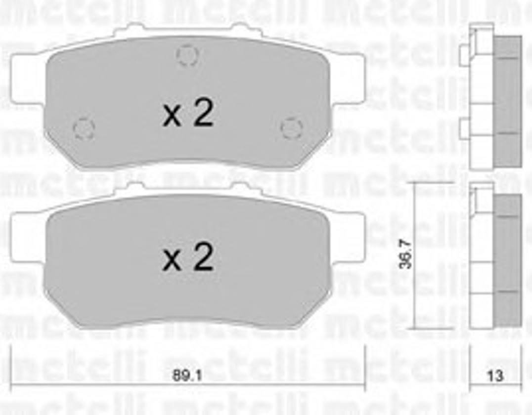 22-0176-0 METELLI Комплект тормозных колодок, дисковый тормоз