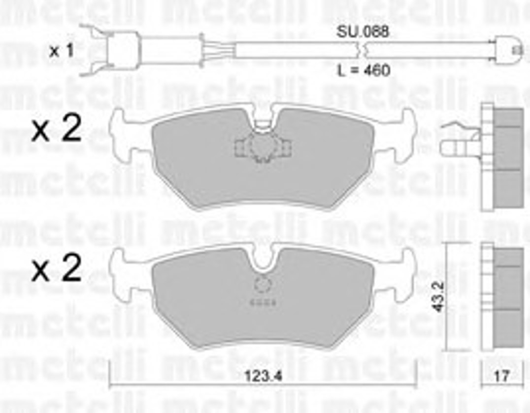 22-0178-0K METELLI Колодки тормозные дисковые