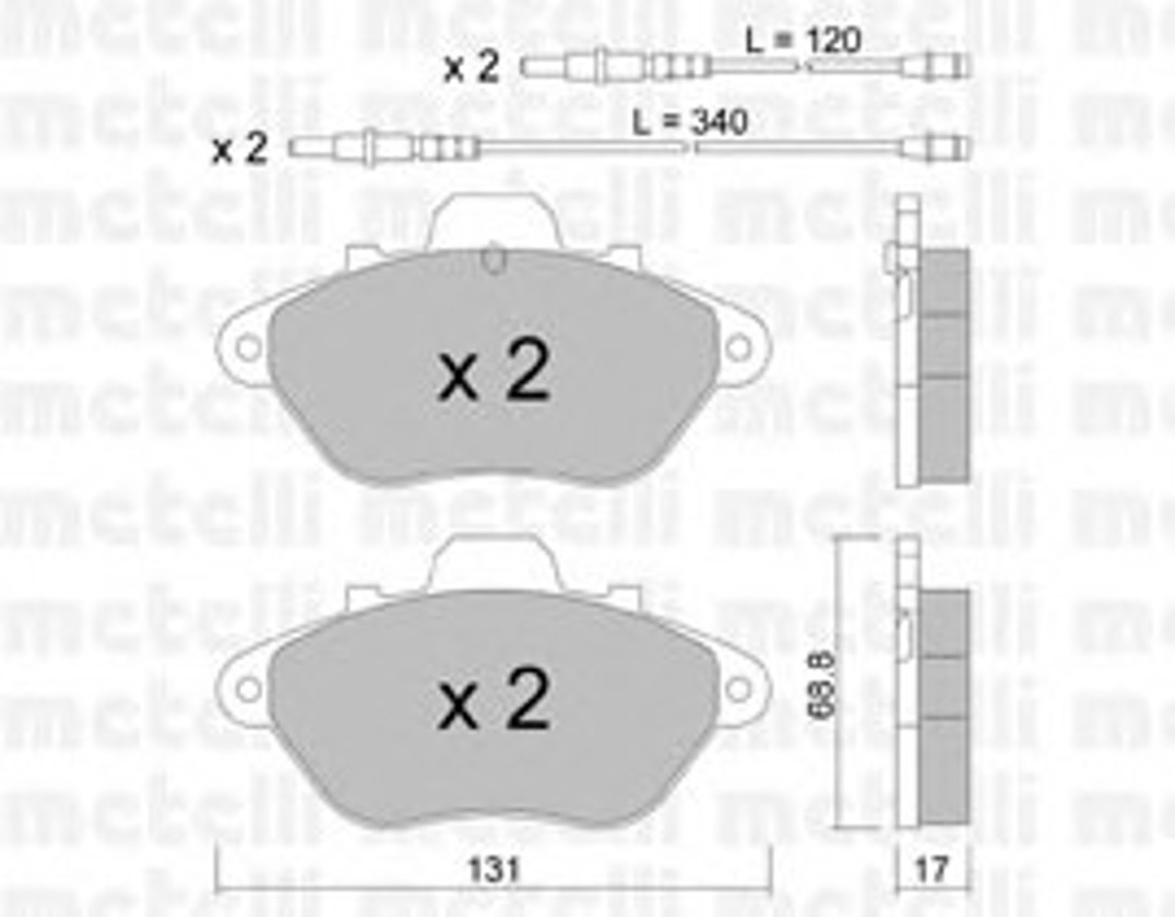 22-0185-1 METELLI Колодки тормозные дисковые