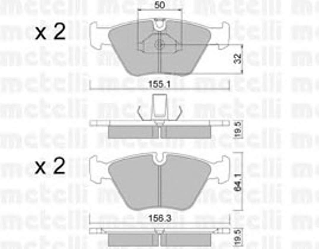 Колодки тормозные дисковые METELLI 22-0207-5