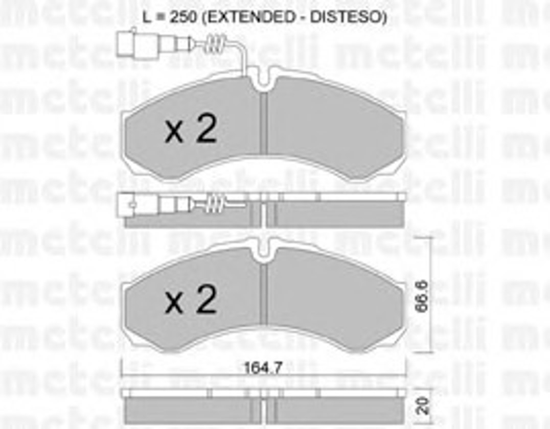 22-0212-9 METELLI Колодки тормозные дисковые