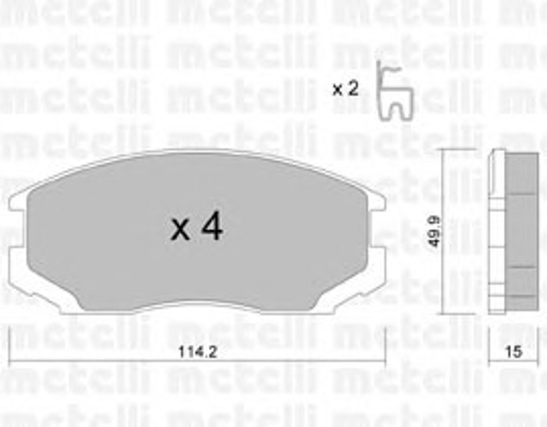 Колодки тормозные дисковые METELLI 22-0221-1