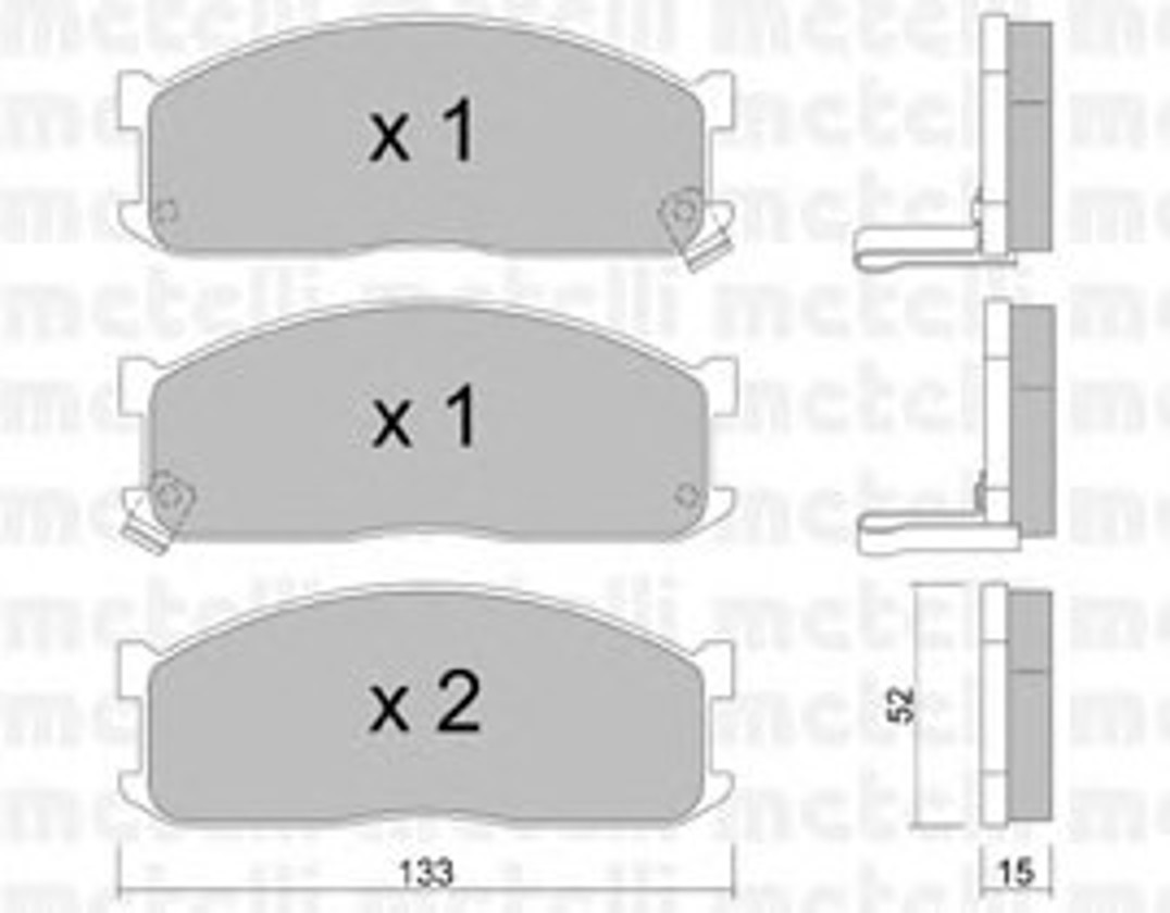 22-0232-1 METELLI Комплект тормозных колодок, дисковый тормоз