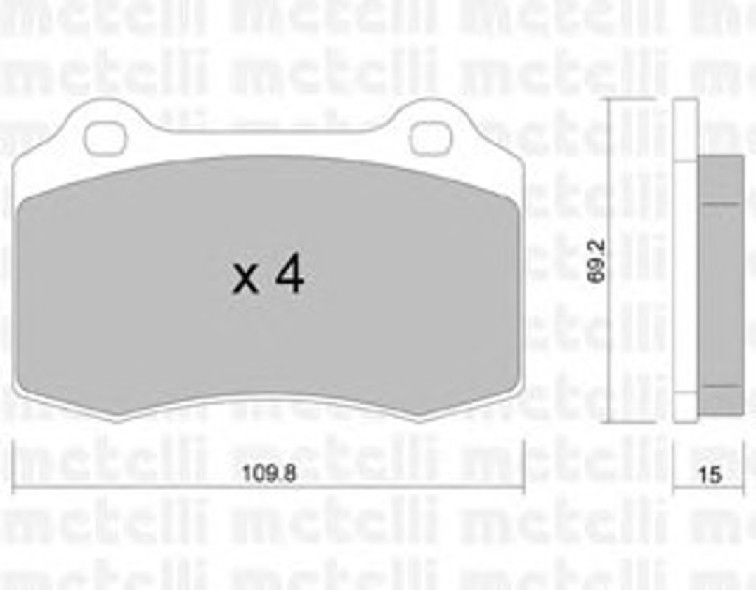 Колодки тормозные дисковые METELLI 22-0251-2