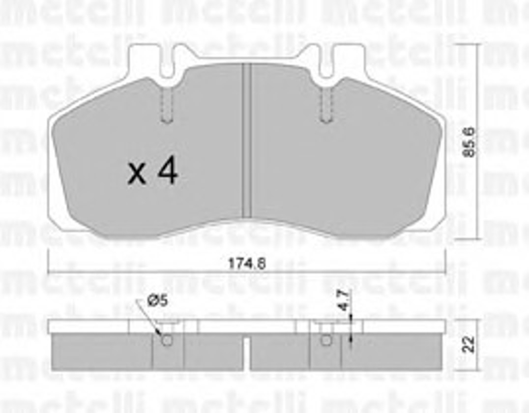 22-0266-0 METELLI Колодки тормозные дисковые