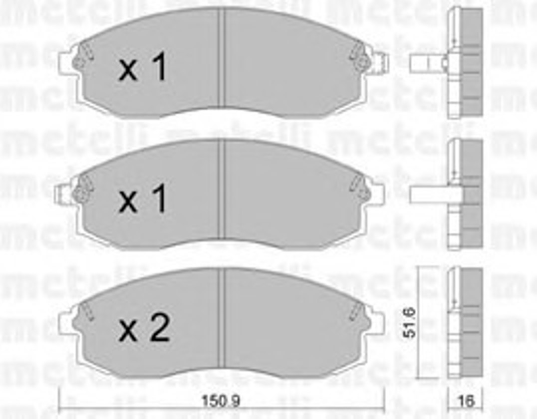 Колодки тормозные дисковые METELLI 22-0306-1