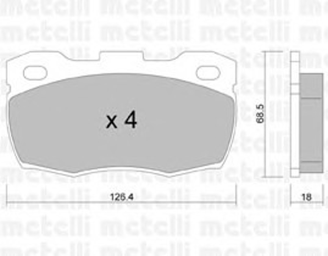 22-0352-0 METELLI Колодки тормозные дисковые