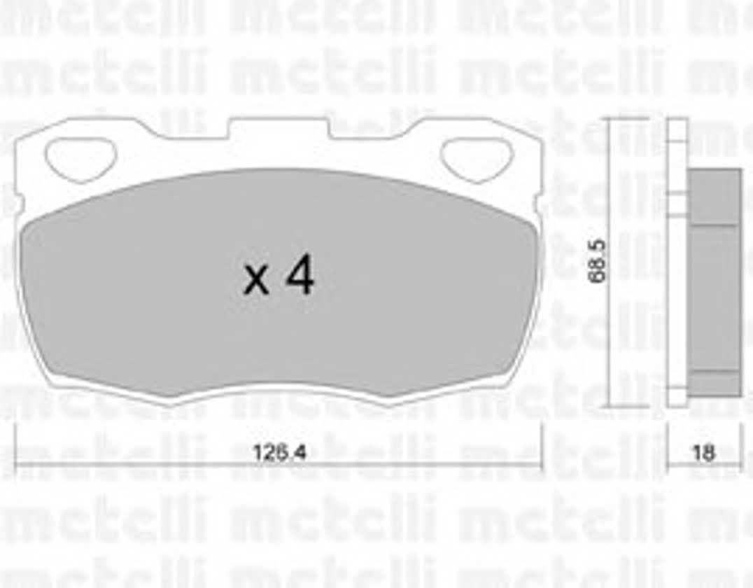 22-0352-1 METELLI Колодки тормозные дисковые