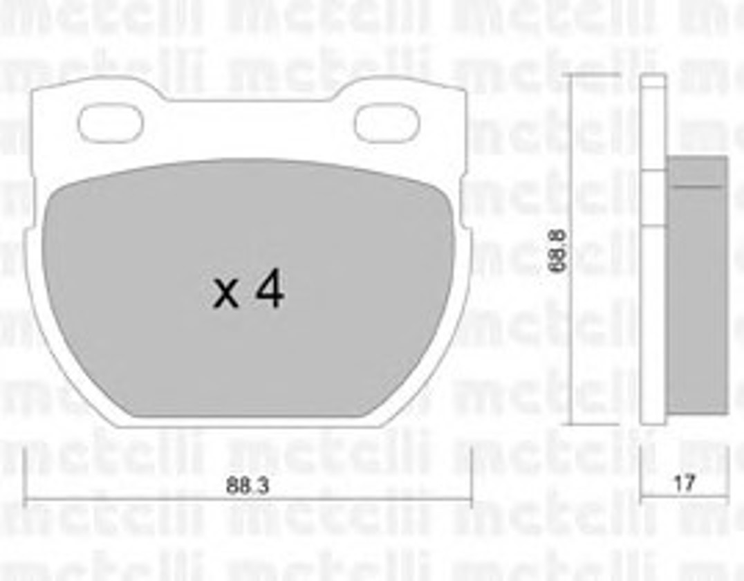 Колодки тормозные дисковые METELLI 22-0354-1