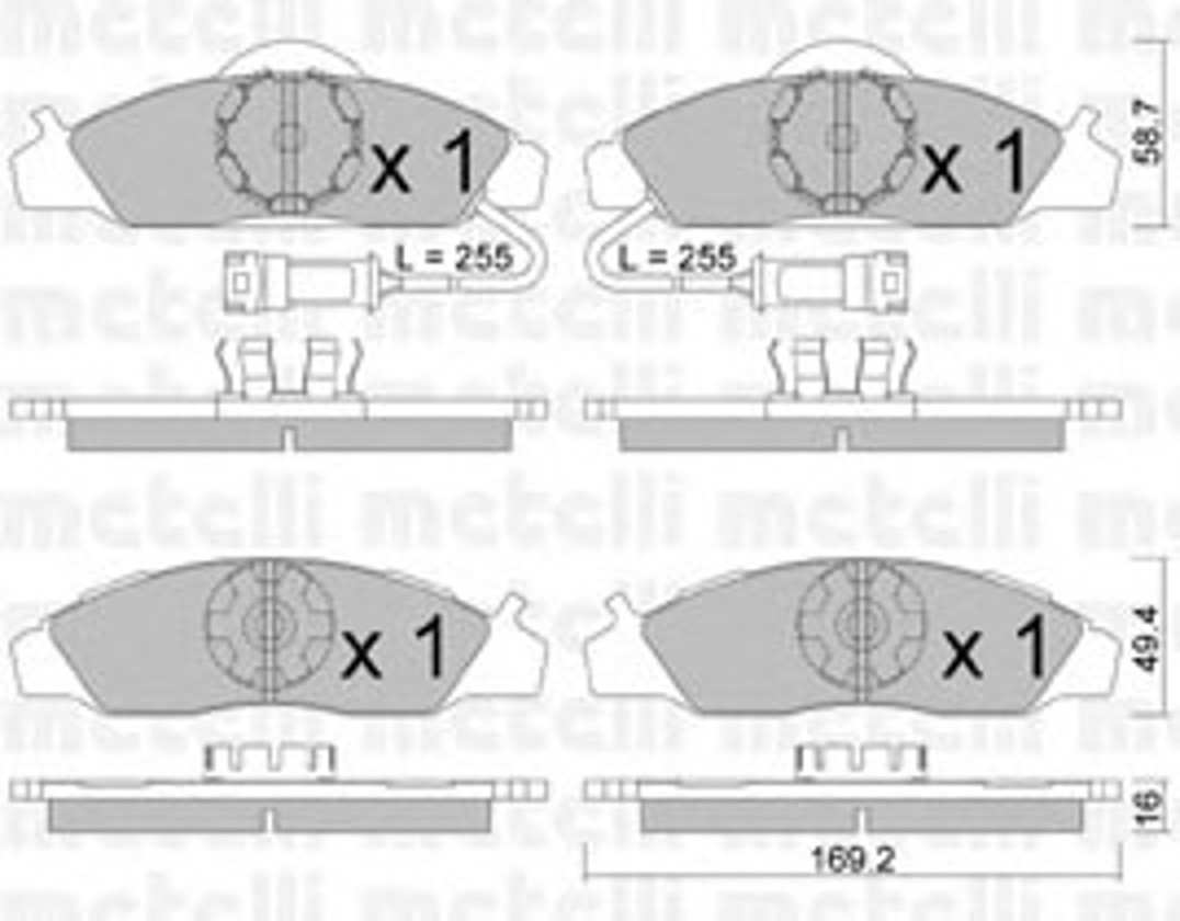 22-0368-0 METELLI Колодки тормозные дисковые