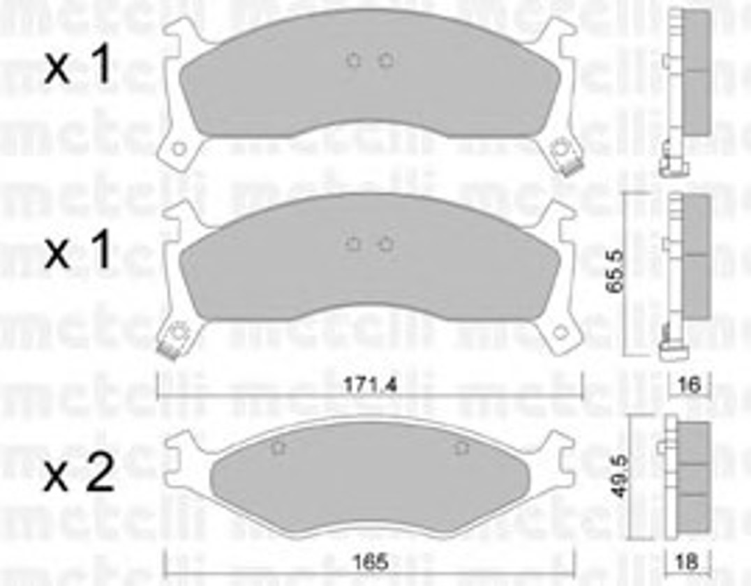 22-0375-0 METELLI Колодки тормозные дисковые