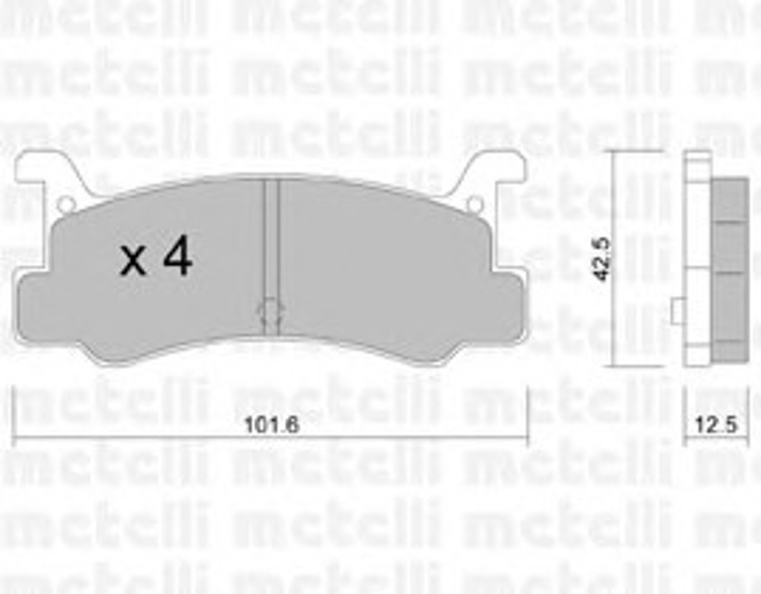 22-0389-0 METELLI Колодки тормозные дисковые