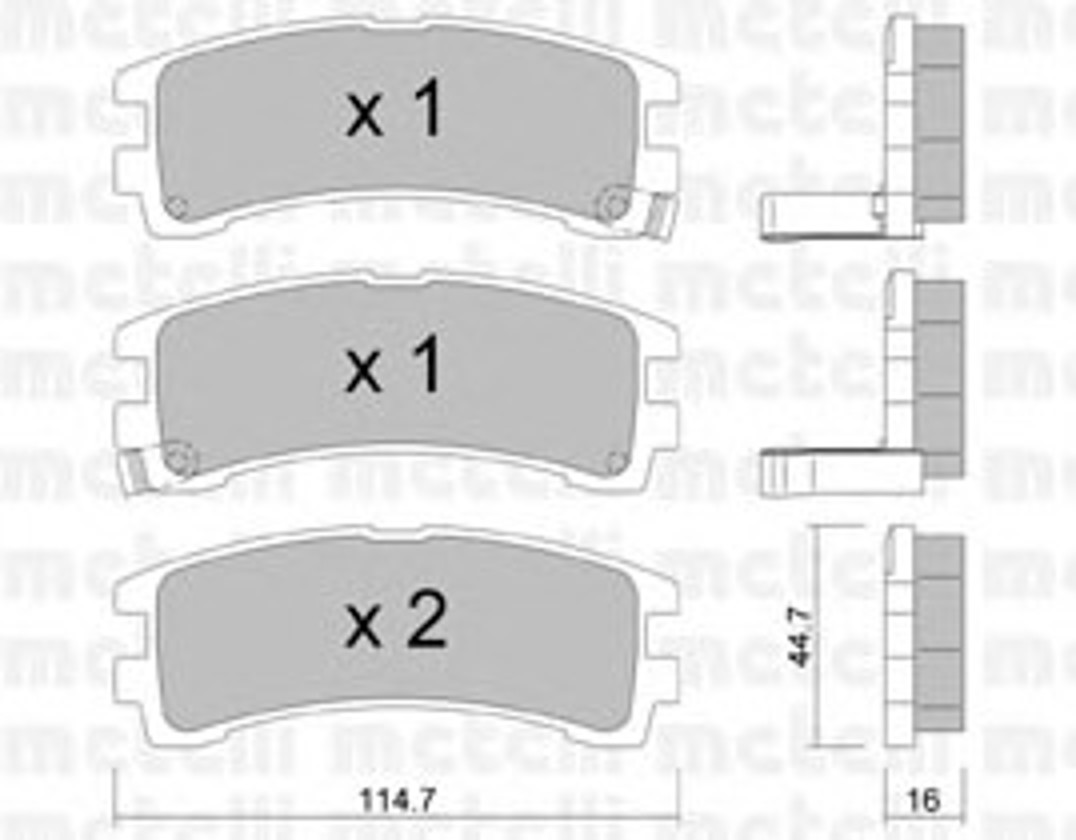 22-0408-0 METELLI Комплект тормозных колодок, дисковый тормоз