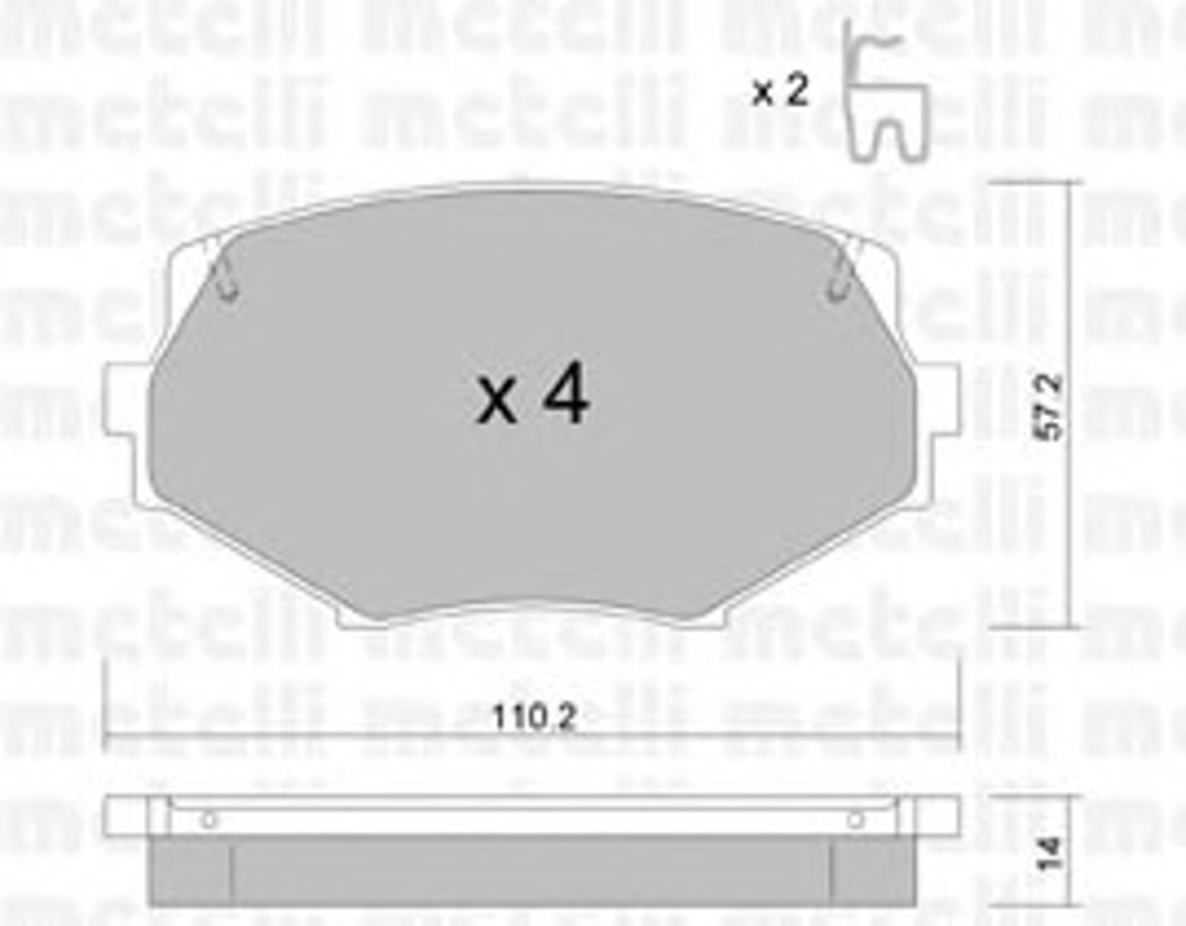 22-0472-0 METELLI Колодки тормозные дисковые