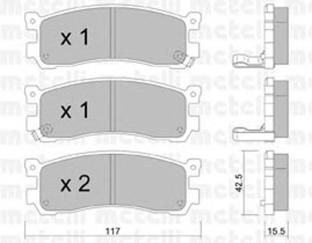 Комплект тормозных колодок дисковый тормоз METELLI 22-0478-0