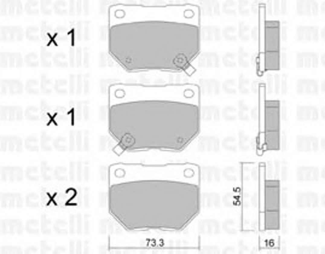 Колодки тормозные дисковые METELLI 22-0501-0