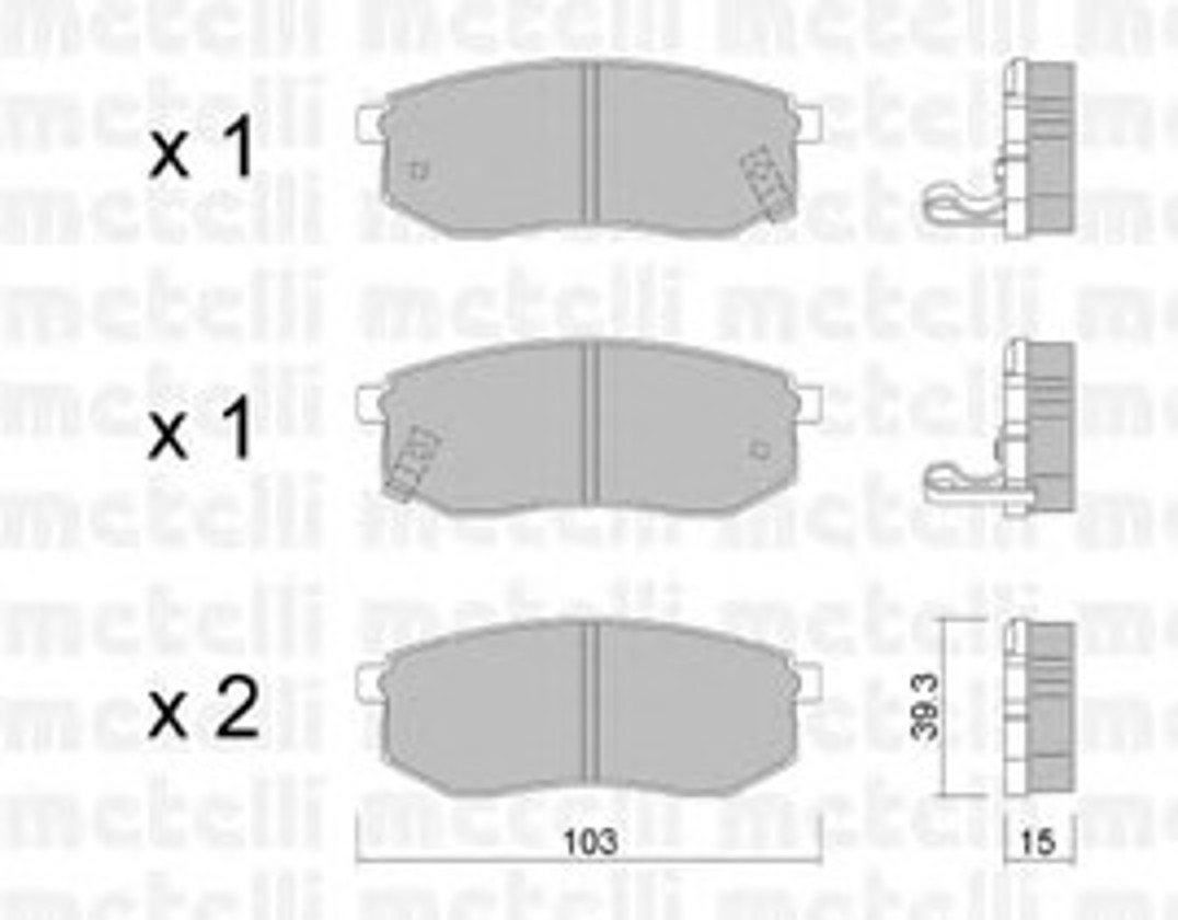 Колодки тормозные дисковые METELLI 22-0514-0
