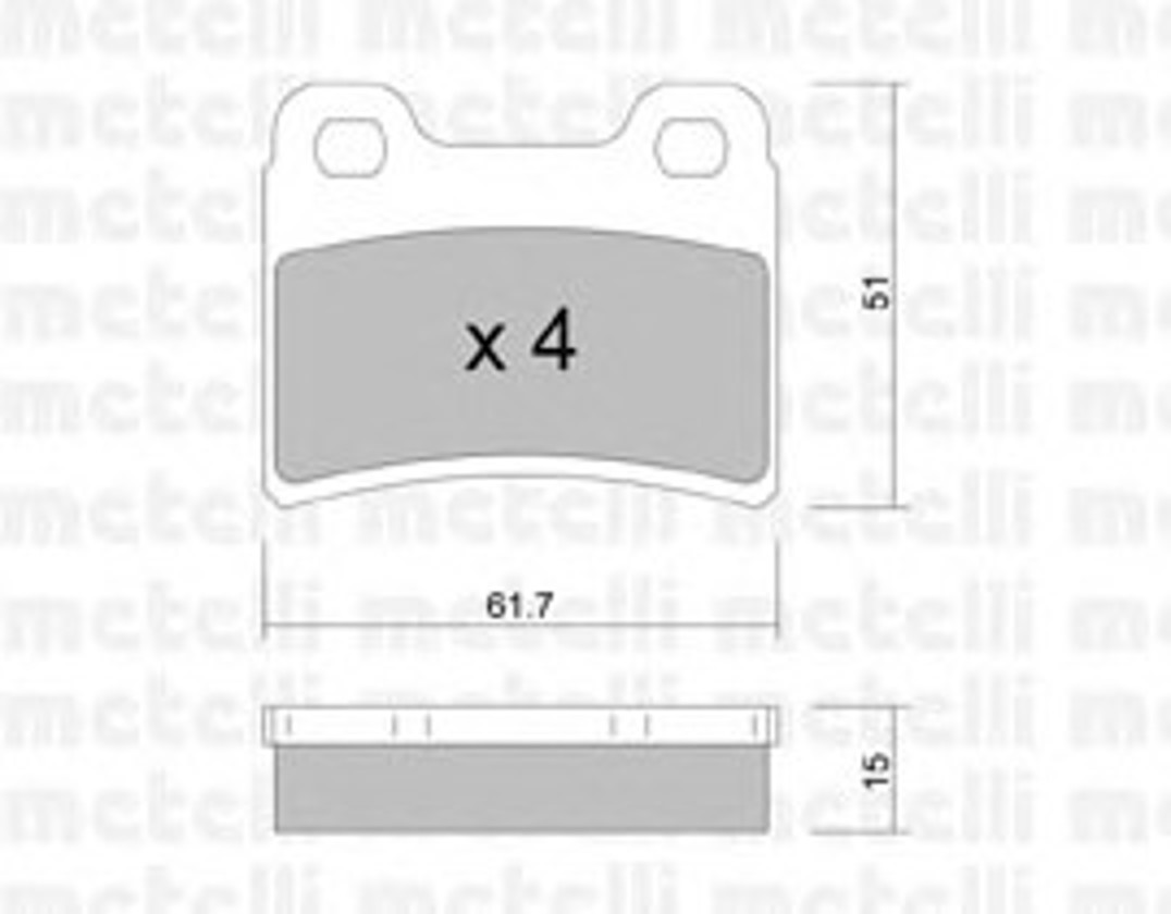 Колодки тормозные дисковые METELLI 22-0535-0