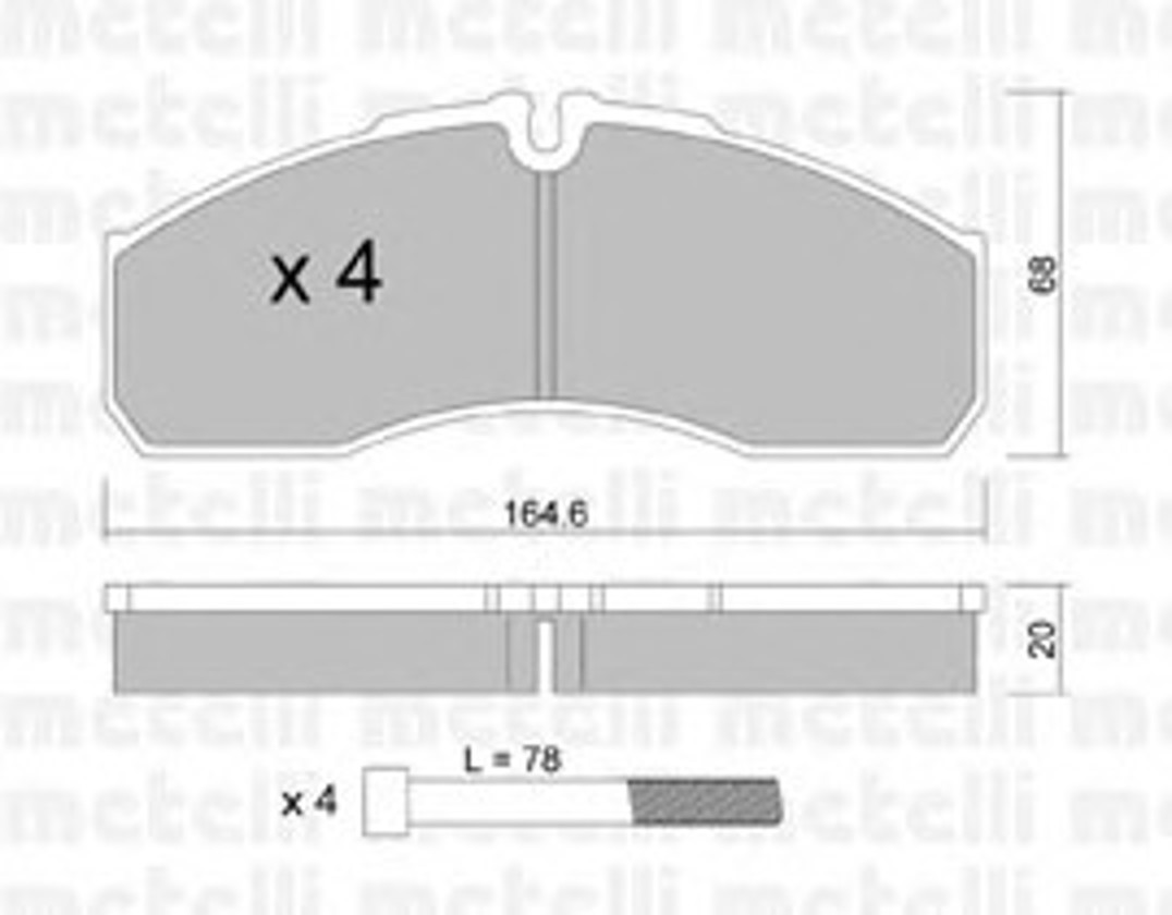 22-0578-0 METELLI Колодки тормозные дисковые