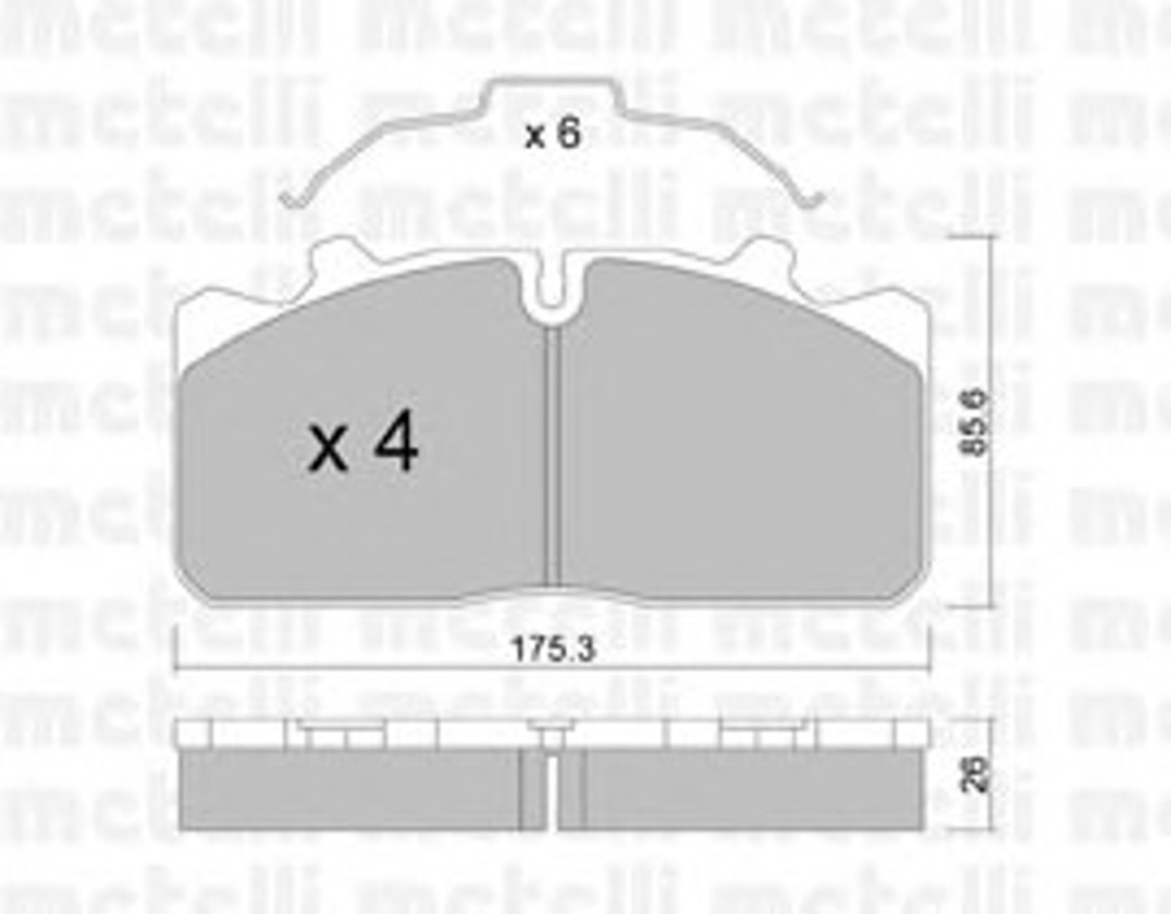 22-0582-0 METELLI Колодки тормозные дисковые