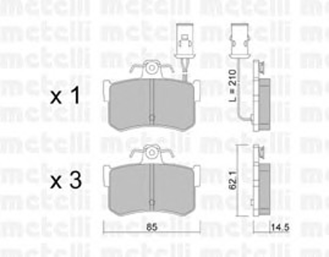 22-0691-0 METELLI Колодки тормозные дисковые