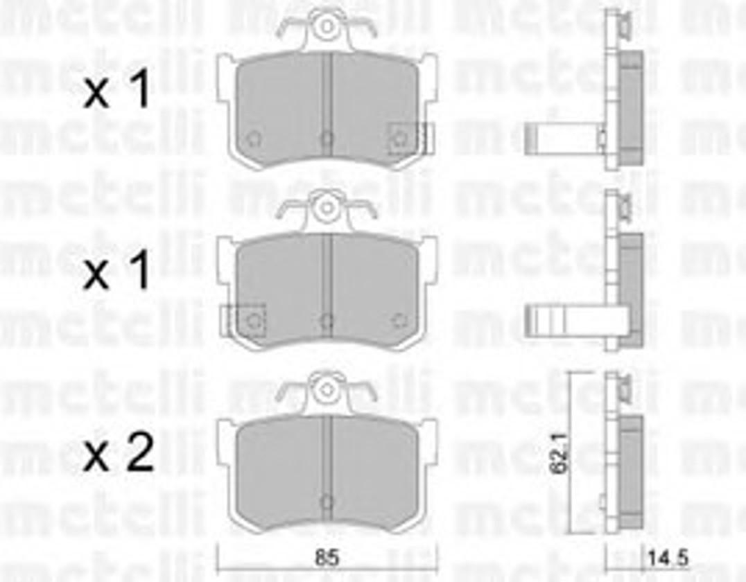 22-0691-1 METELLI Колодки тормозные дисковые