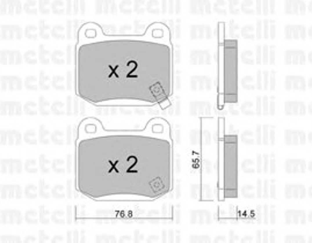 Колодки тормозные дисковые METELLI 22-0739-0