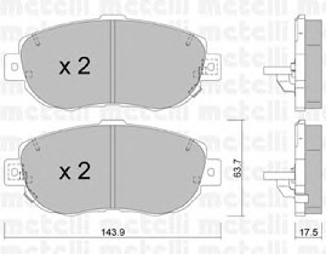 Колодки тормозные дисковые комплект METELLI 22-0756-0