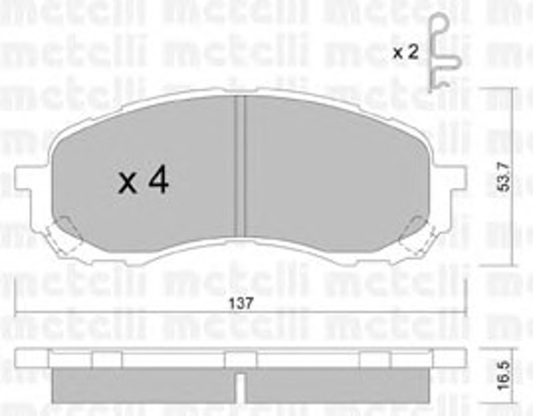 Колодки тормозные дисковые METELLI 22-0762-0