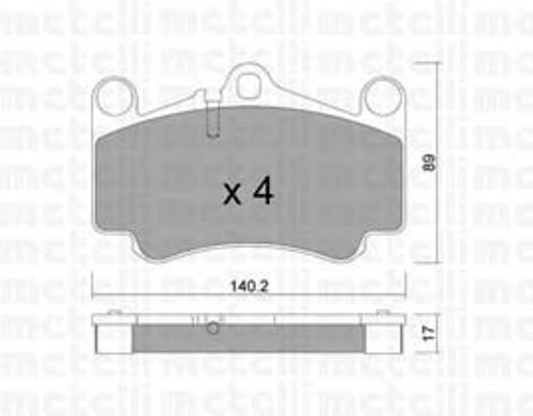 Комплект тормозных колодок дисковый тормоз METELLI 22-0893-0