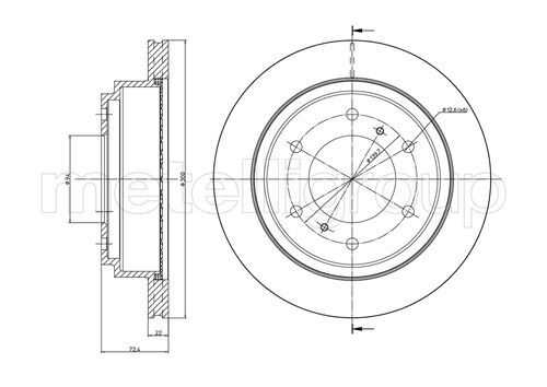 Тормозной диск METELLI 23-0778C