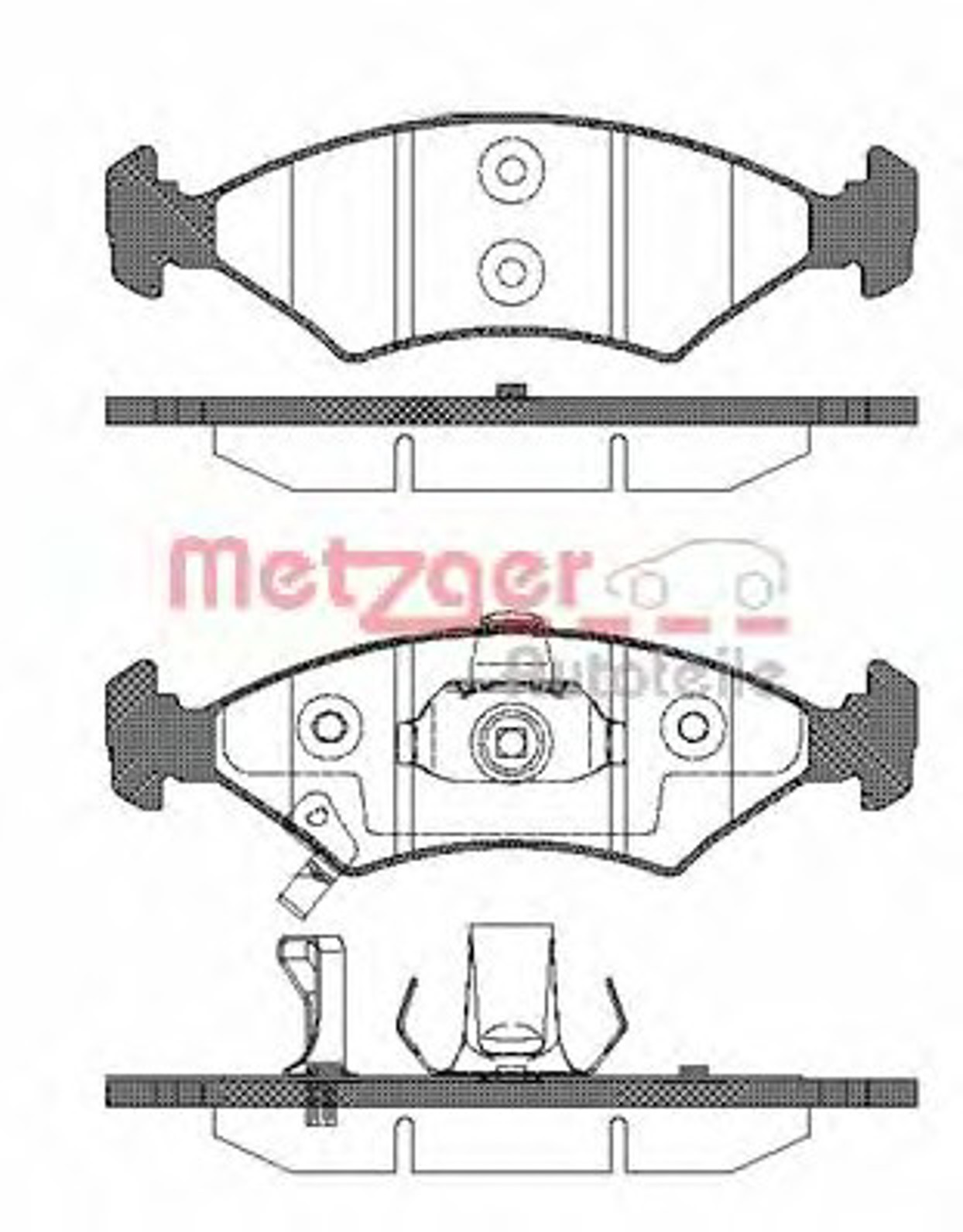 0502.22 METZGER Комплект тормозных колодок, дисковый тормоз