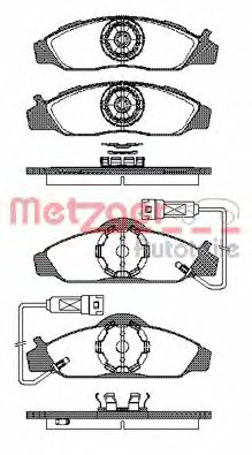 0624.02 METZGER Колодки тормозные дисковые