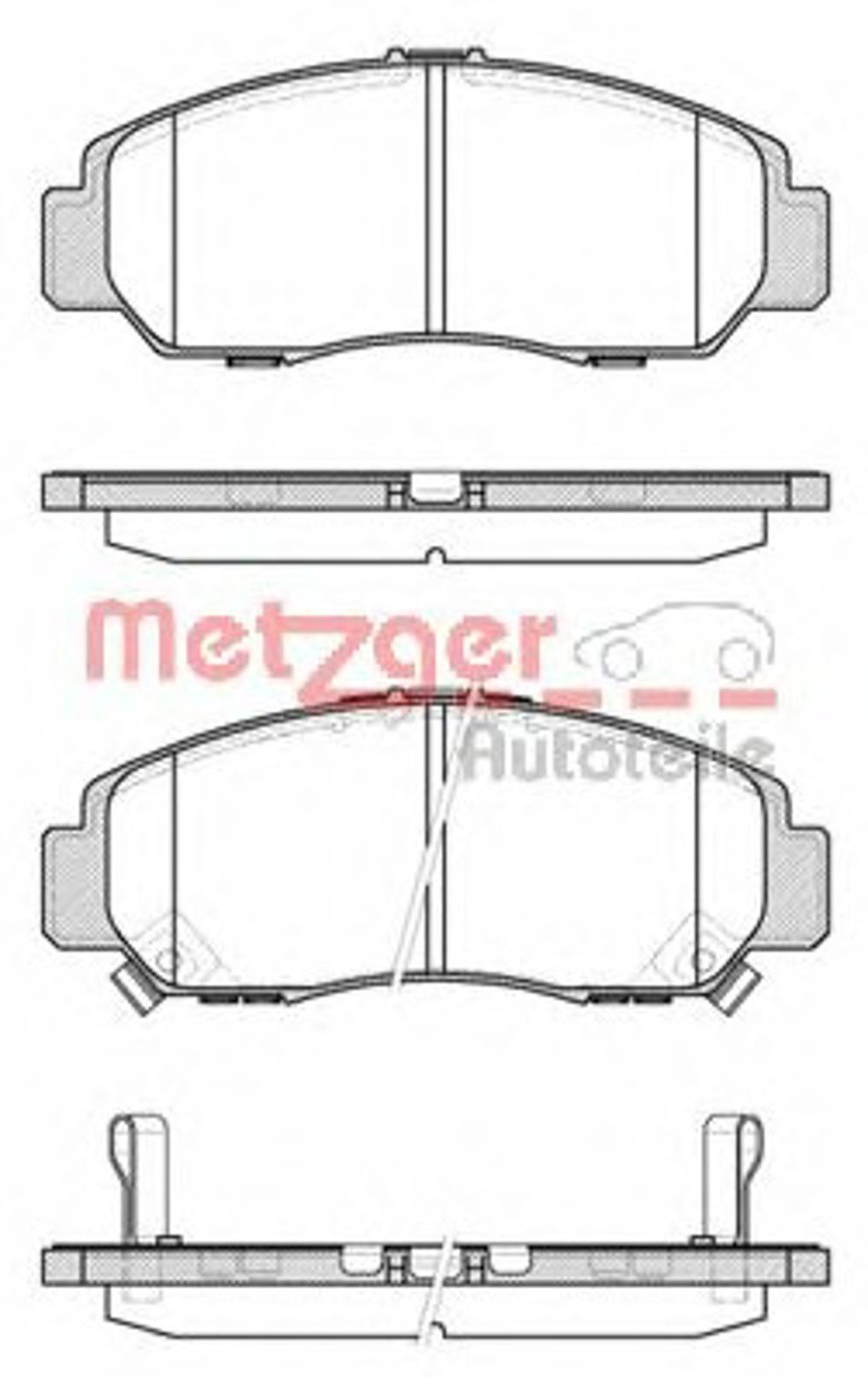 0747.12 METZGER Колодки тормозные дисковые