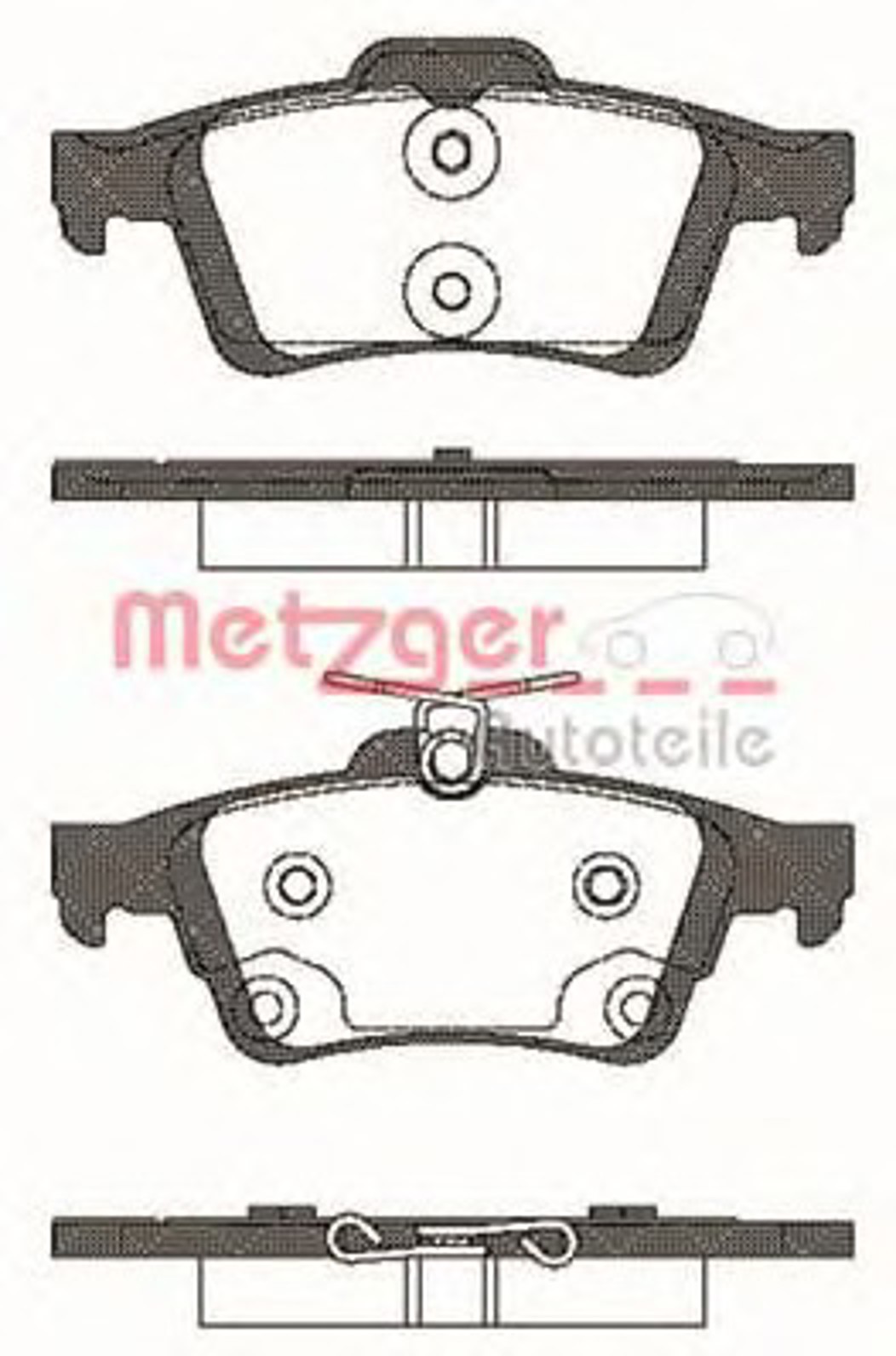 0842.70 METZGER Комплект тормозных колодок, дисковый тормоз