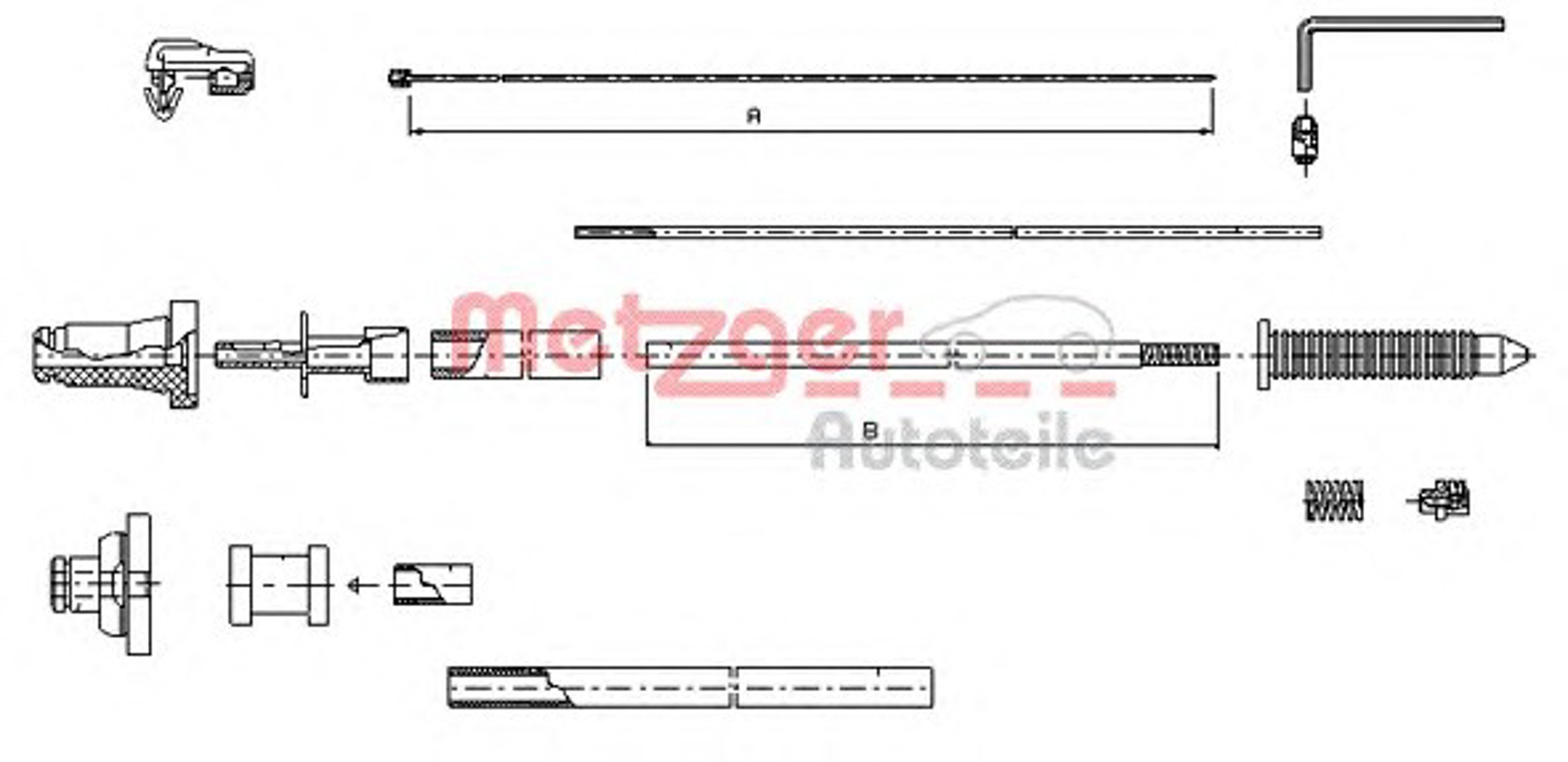 Трос газа METZGER 10.1177