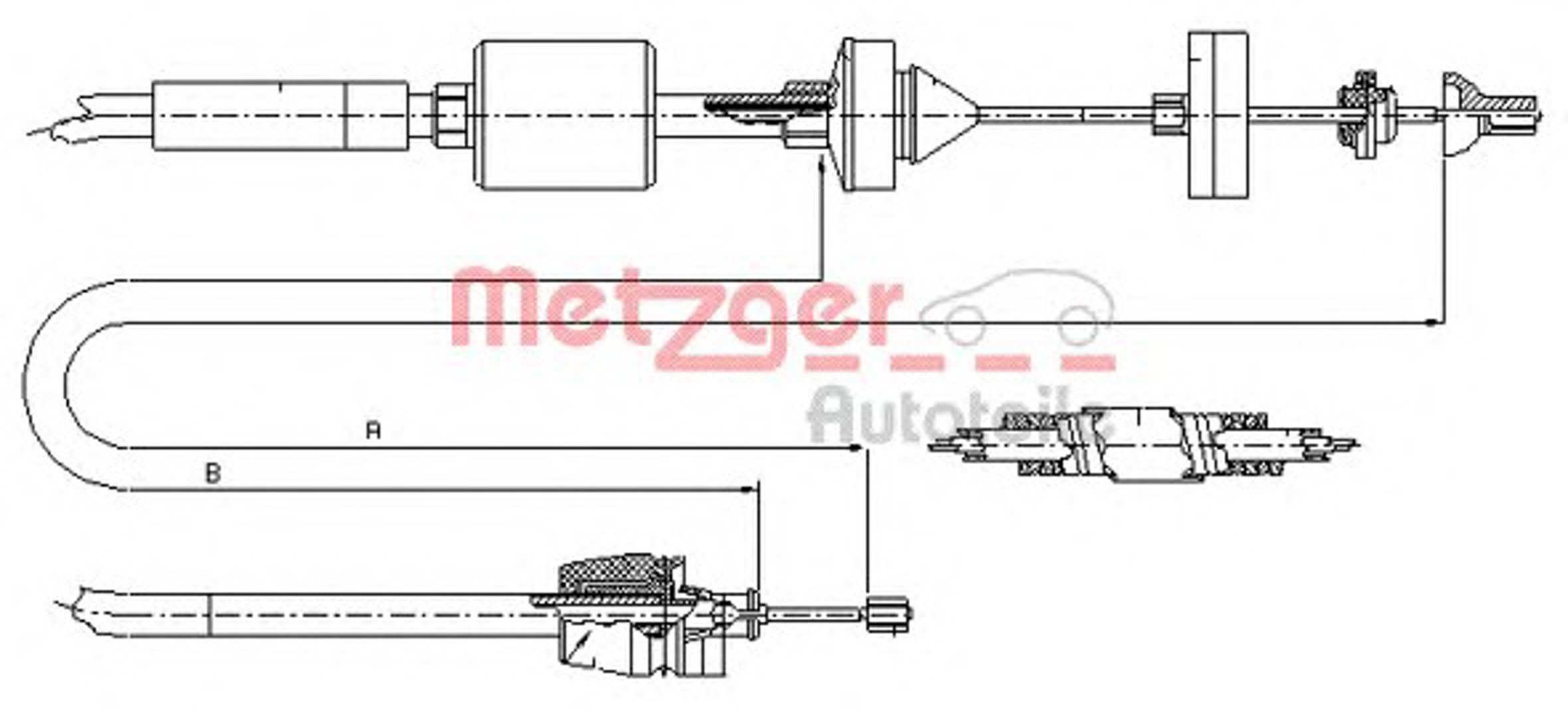Трос сцепления METZGER 10.2843