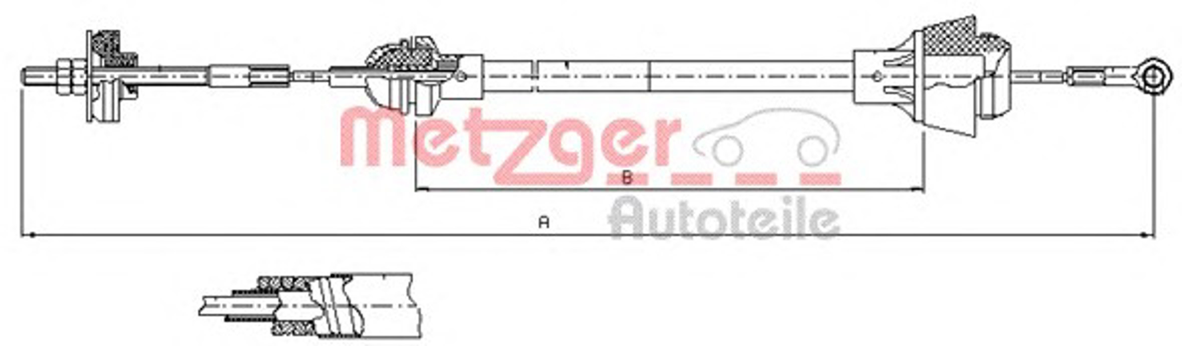 Трос управление сцеплением METZGER 10.3601