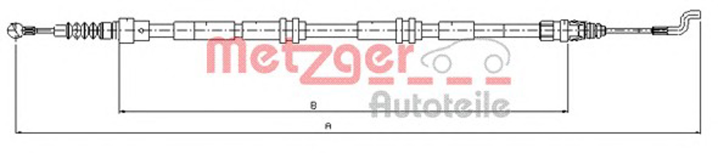 Трос стояночная тормозная система METZGER 10.7394