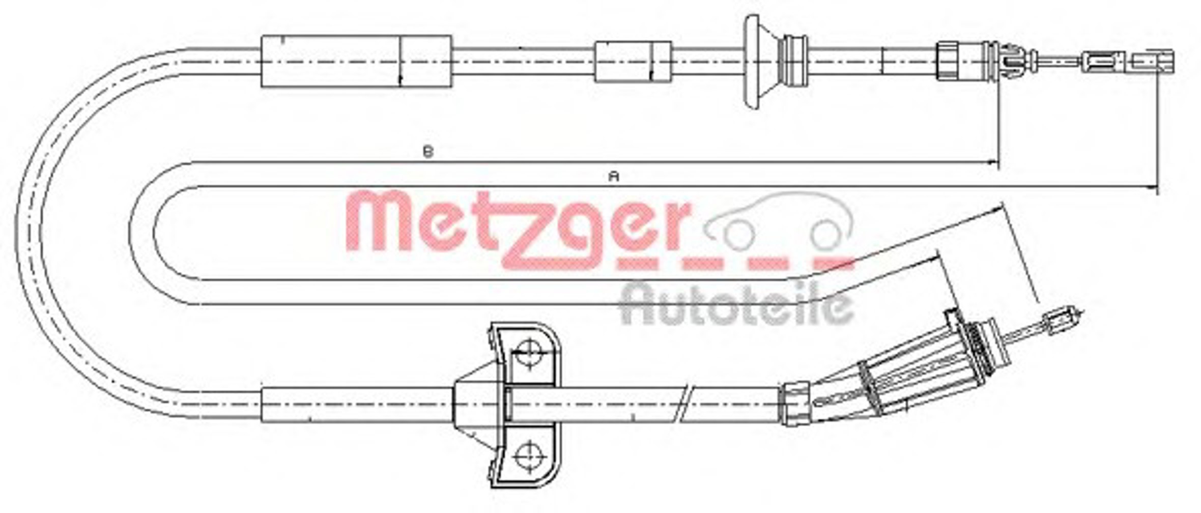 Трос стояночная тормозная система METZGER 10.8065