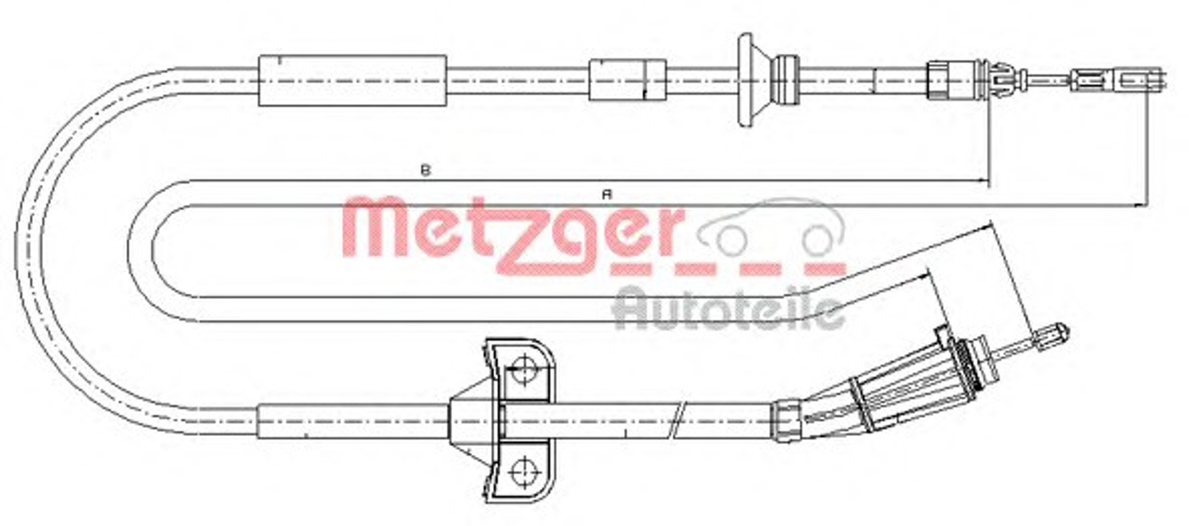 Трос стояночная тормозная система METZGER 10.8185