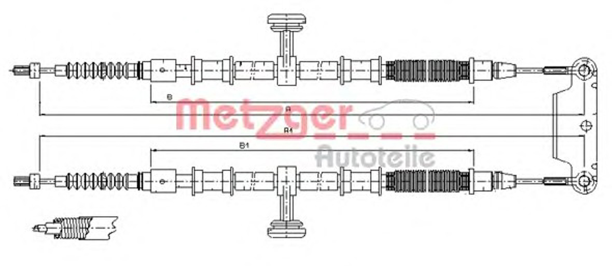 Трос стояночного тормоза METZGER 11.5944