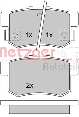 1170213 METZGER Колодки тормозные дисковые