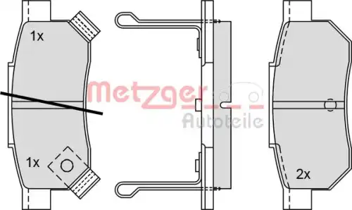 1170251 METZGER Колодки тормозные дисковые